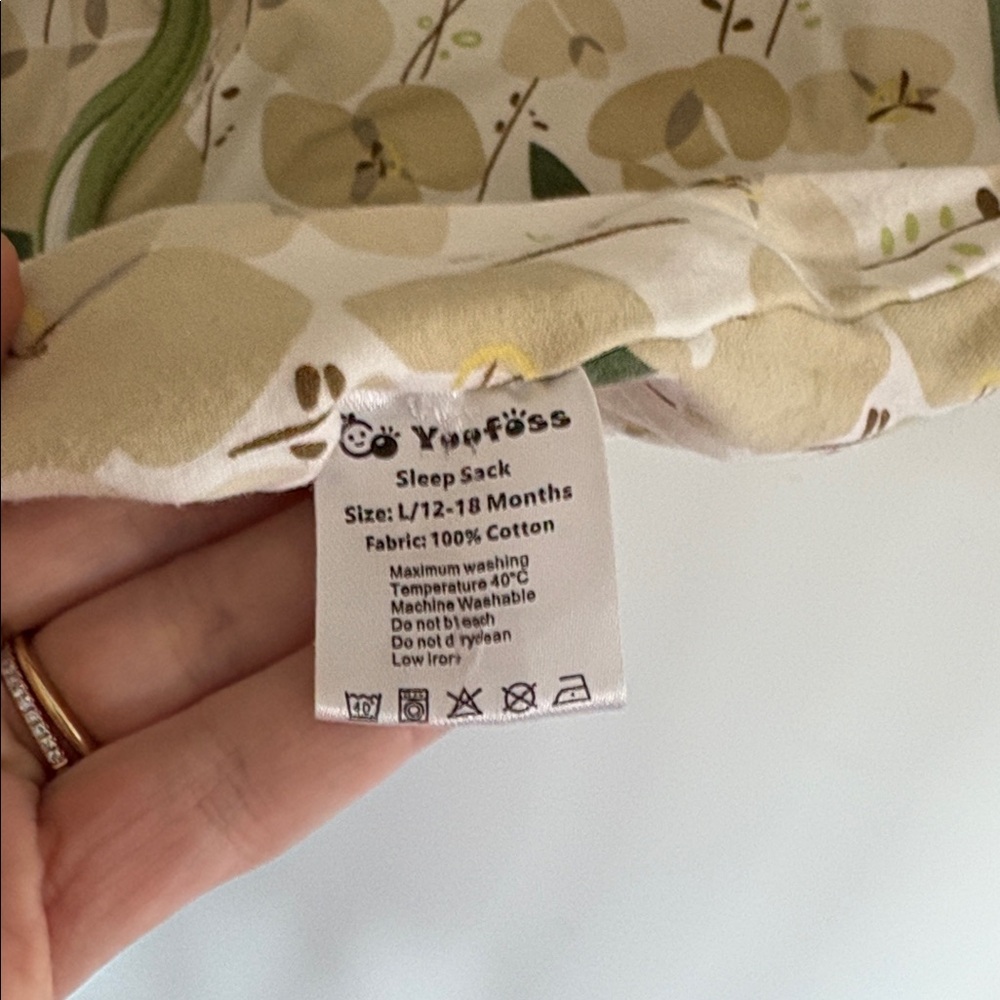 Yoofoss Baby Sleep Sack Wearable Blanket Cotton Sleeping Bag Floral 12-18M - Picture 2 of 4